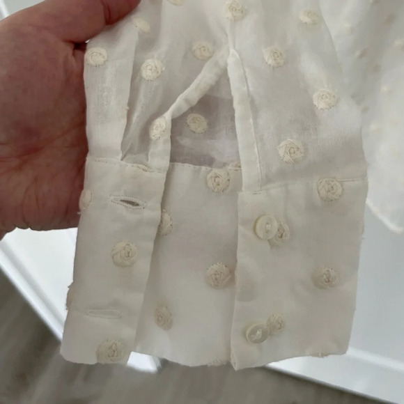 Zara Polka Dot Shirt with Embroidery - Picture 5 of 9